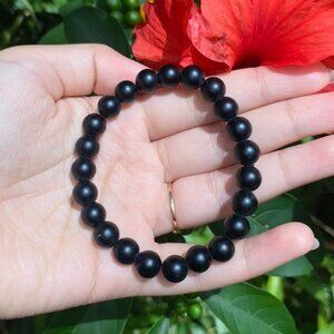8MM Matte Onyx Bead Bracelet